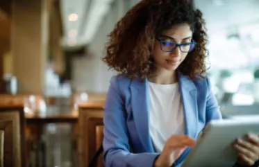 Woman Using Tablet